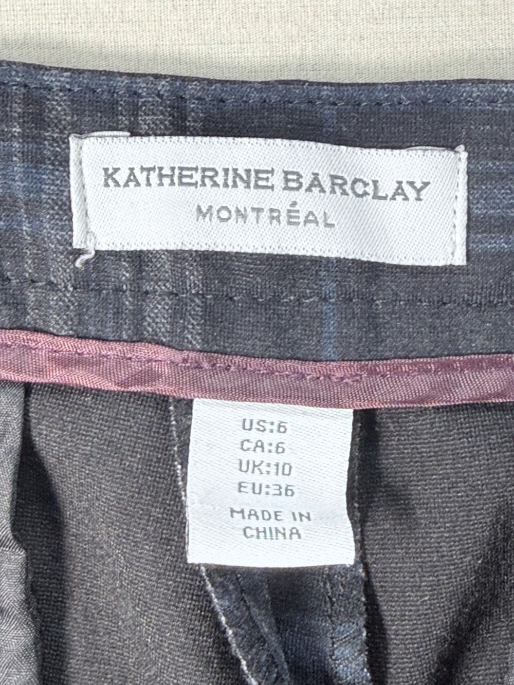 Katherine Barclay Montreal Plaid Slim Ankle Pants 6 - Picture 4 of 7